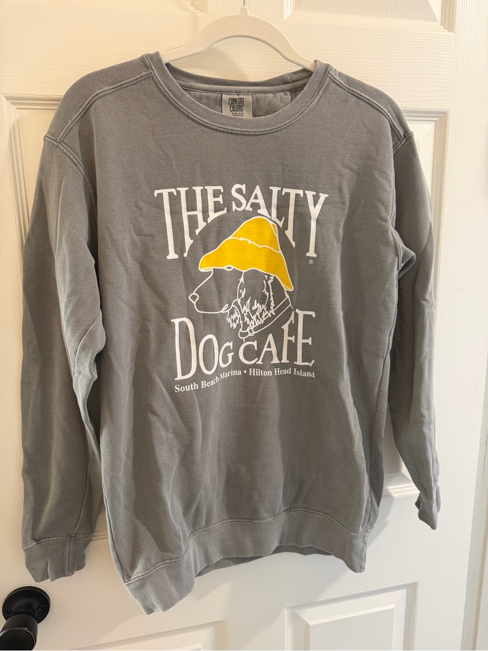 Comfort Colors Gray Crewneck Sweatshirt Salty Dog